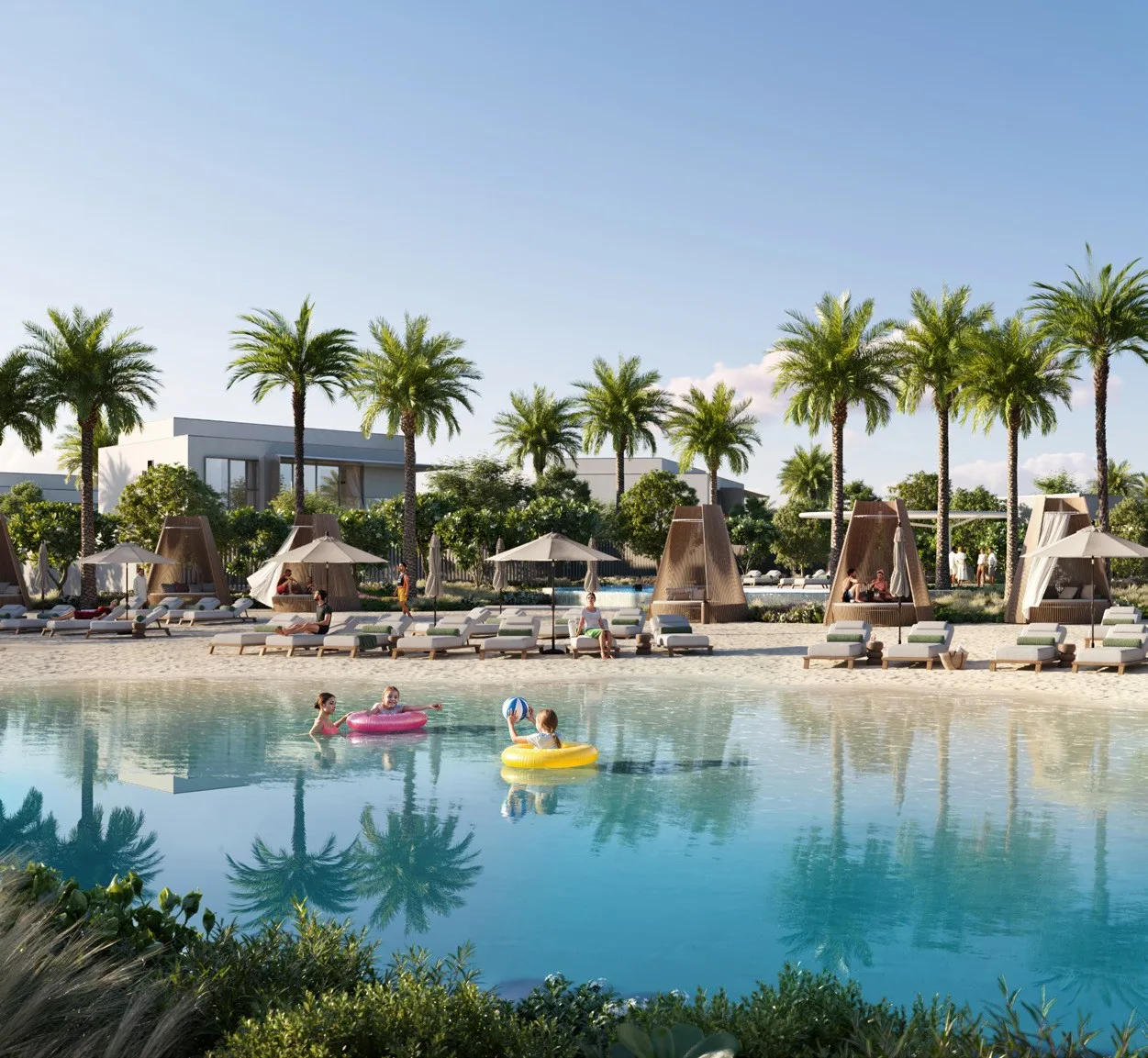 Swimmable lagoons at Lunaya
